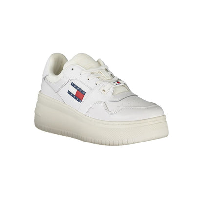 Zapatilla de Piel Blanca para Mujer Tommy Hilfiger