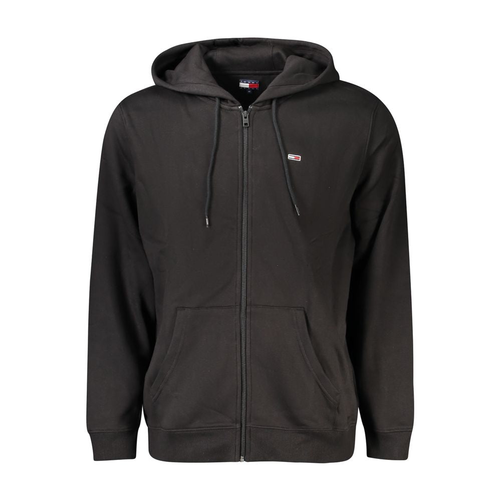 Sudadera con capucha negra de algodón para hombre Tommy Hilfiger