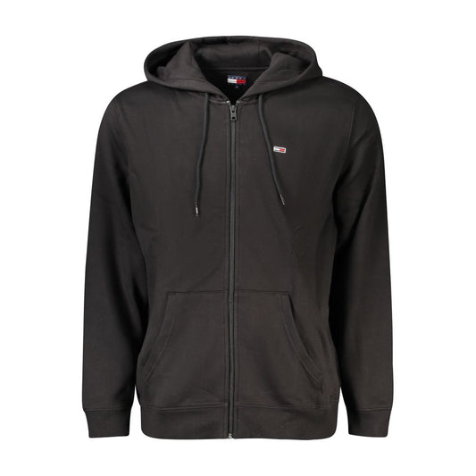 Sudadera con capucha negra de algodón para hombre Tommy Hilfiger