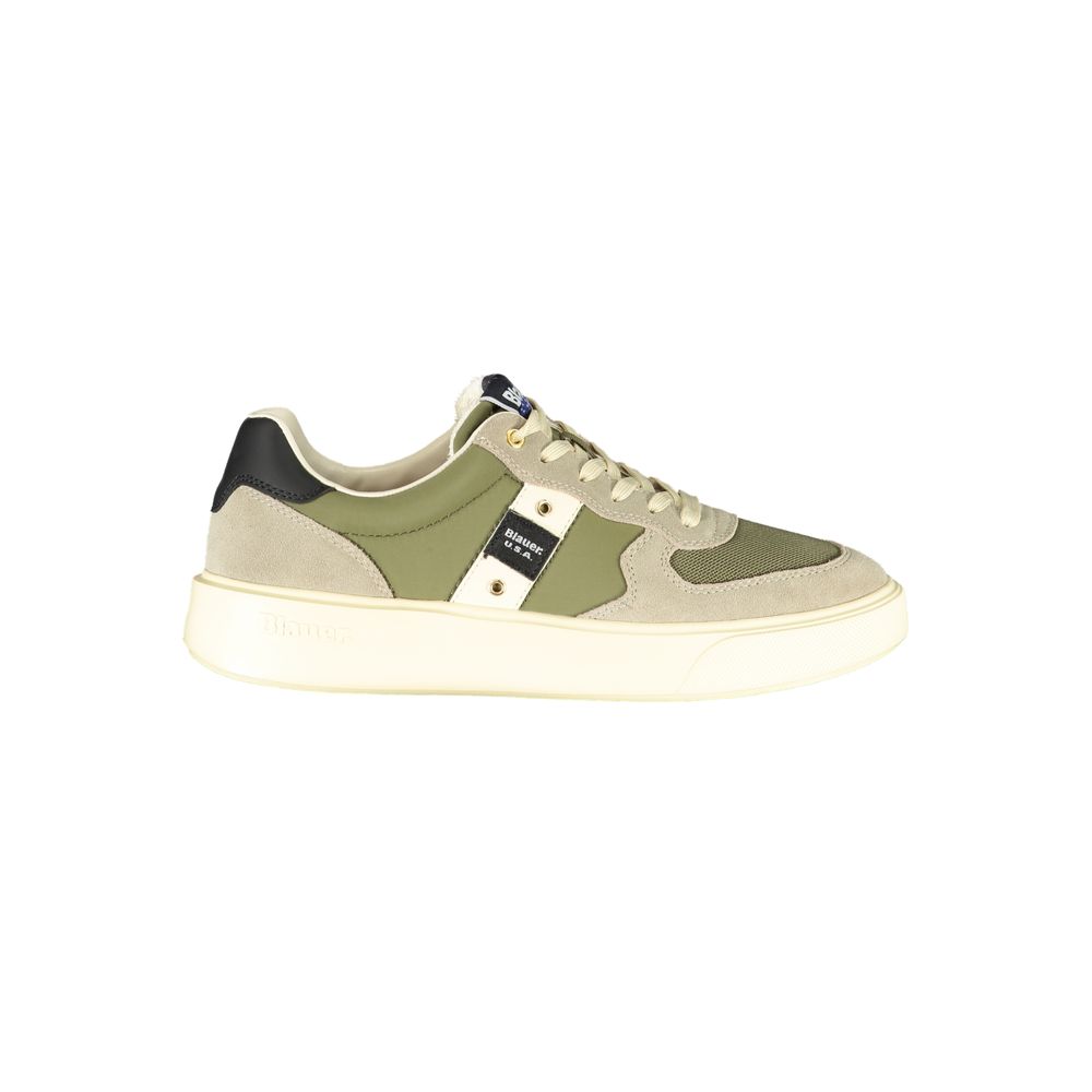Zapatilla Blauer de piel verde para hombre