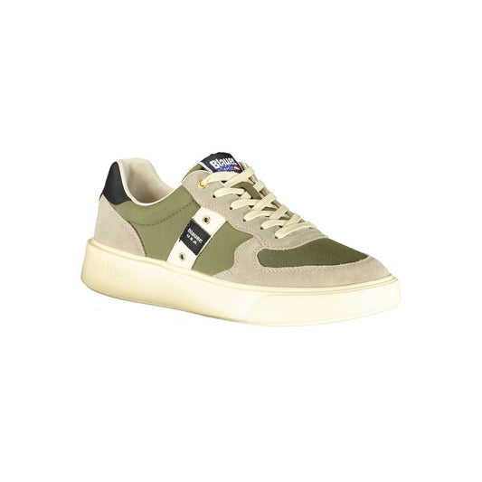 Zapatilla Blauer de piel verde para hombre