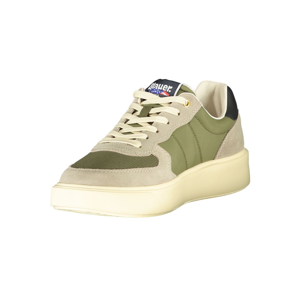 Zapatilla Blauer de piel verde para hombre