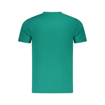 Camiseta de algodón verde Cavalli Class para hombre