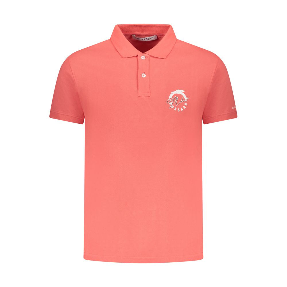 Polo de algodón para hombre Trussardi Rosa