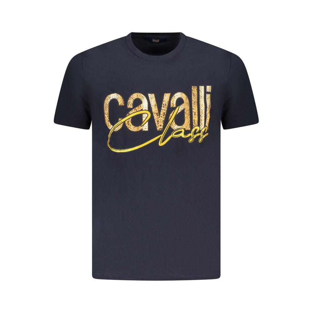 Camiseta de algodón azul Cavalli Class para hombre