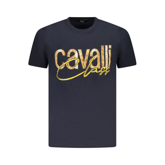 Camiseta de algodón azul Cavalli Class para hombre
