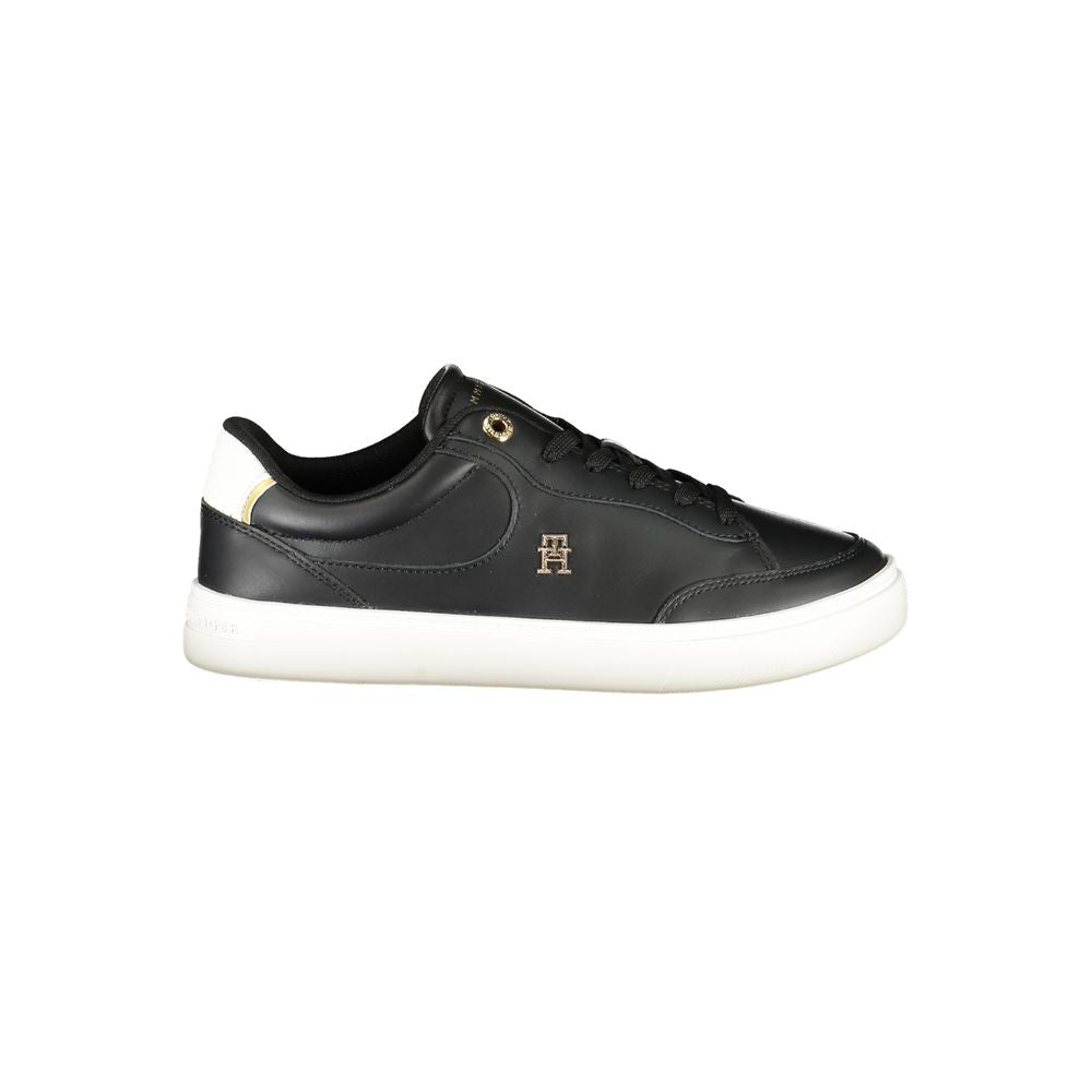 Zapatilla de mujer Tommy Hilfiger negra de poliuretano