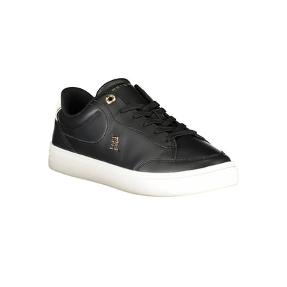Zapatilla de mujer Tommy Hilfiger negra de poliuretano