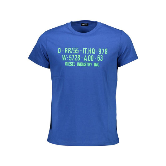 Diesel Blu Camiseta de Algodón para Hombre