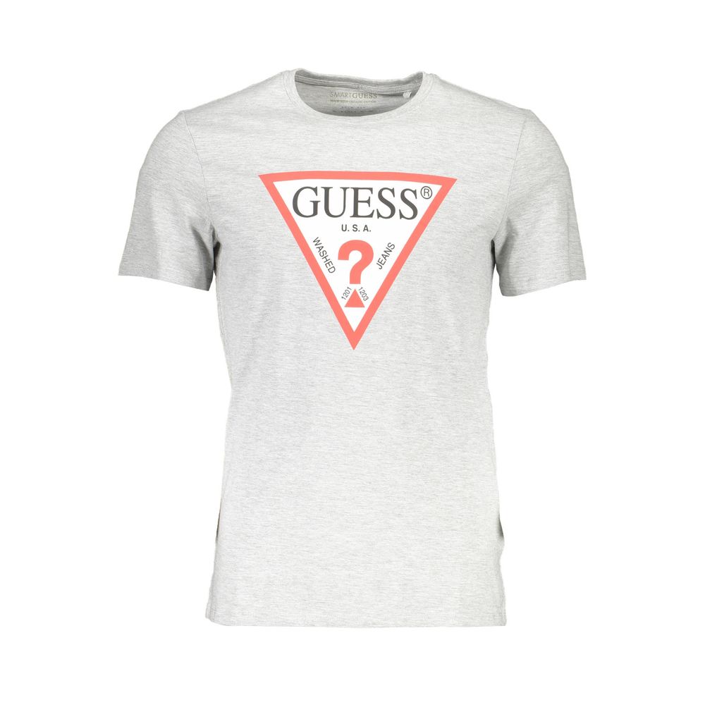 Guess Jeans Camiseta de Algodón Gris para Hombre