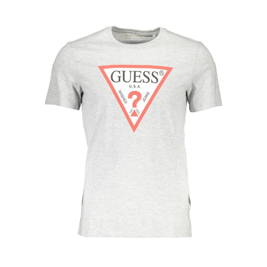 Guess Jeans Camiseta de Algodón Gris para Hombre