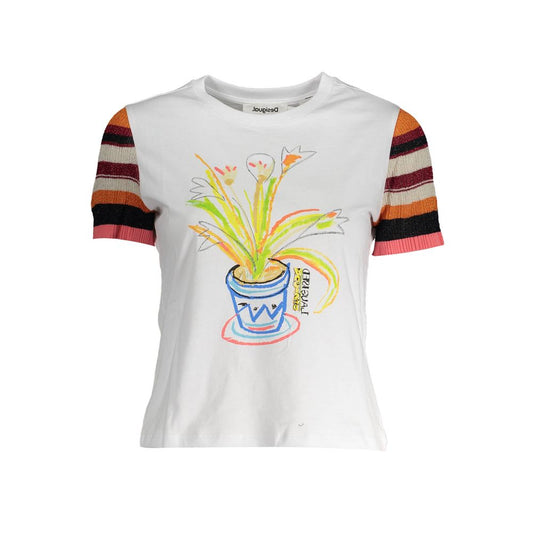 Camiseta Desigual Bianco de algodón para mujer