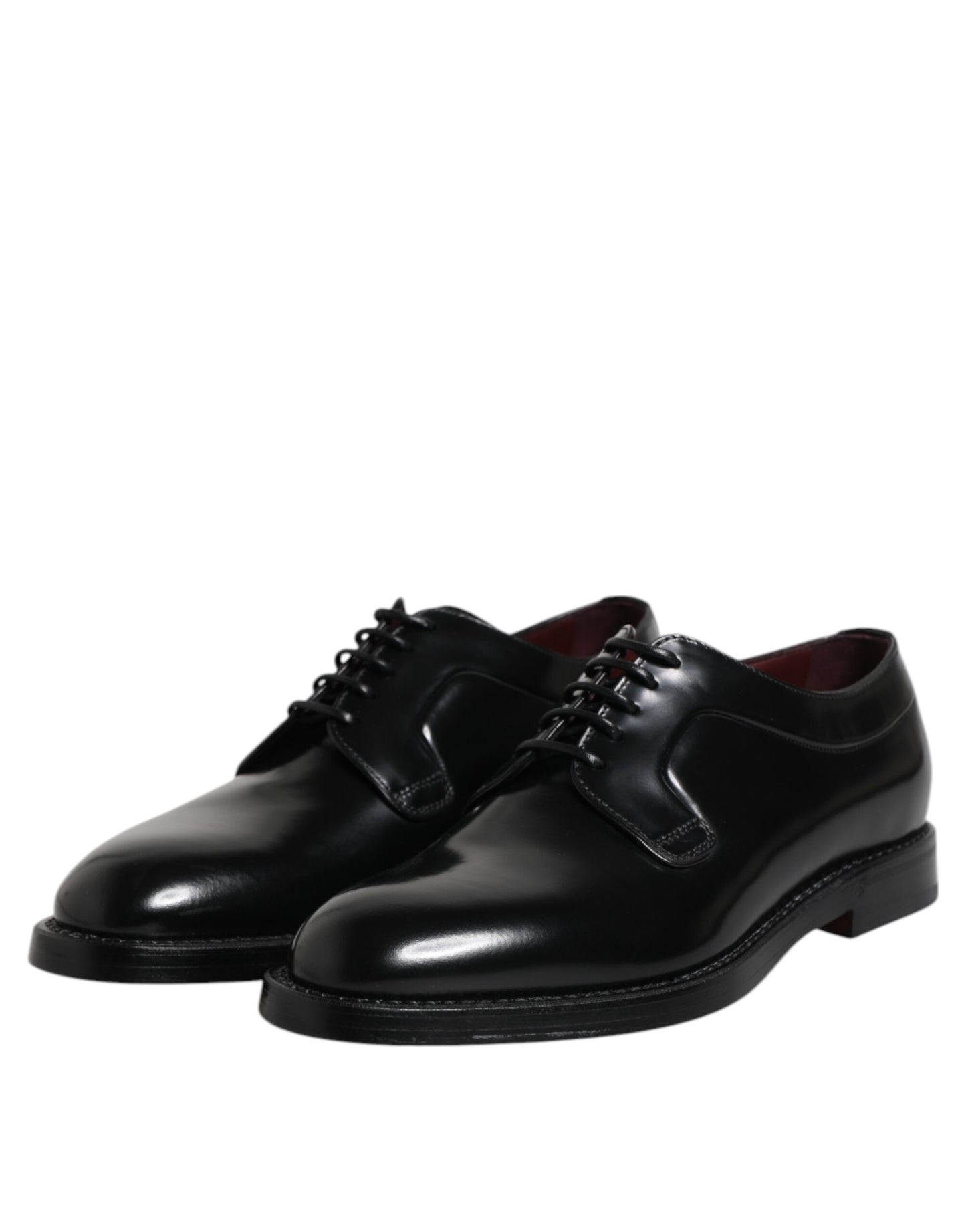 Zapatos de vestir formales Dolce & Gabbana de cuero negro con cordones estilo Derby