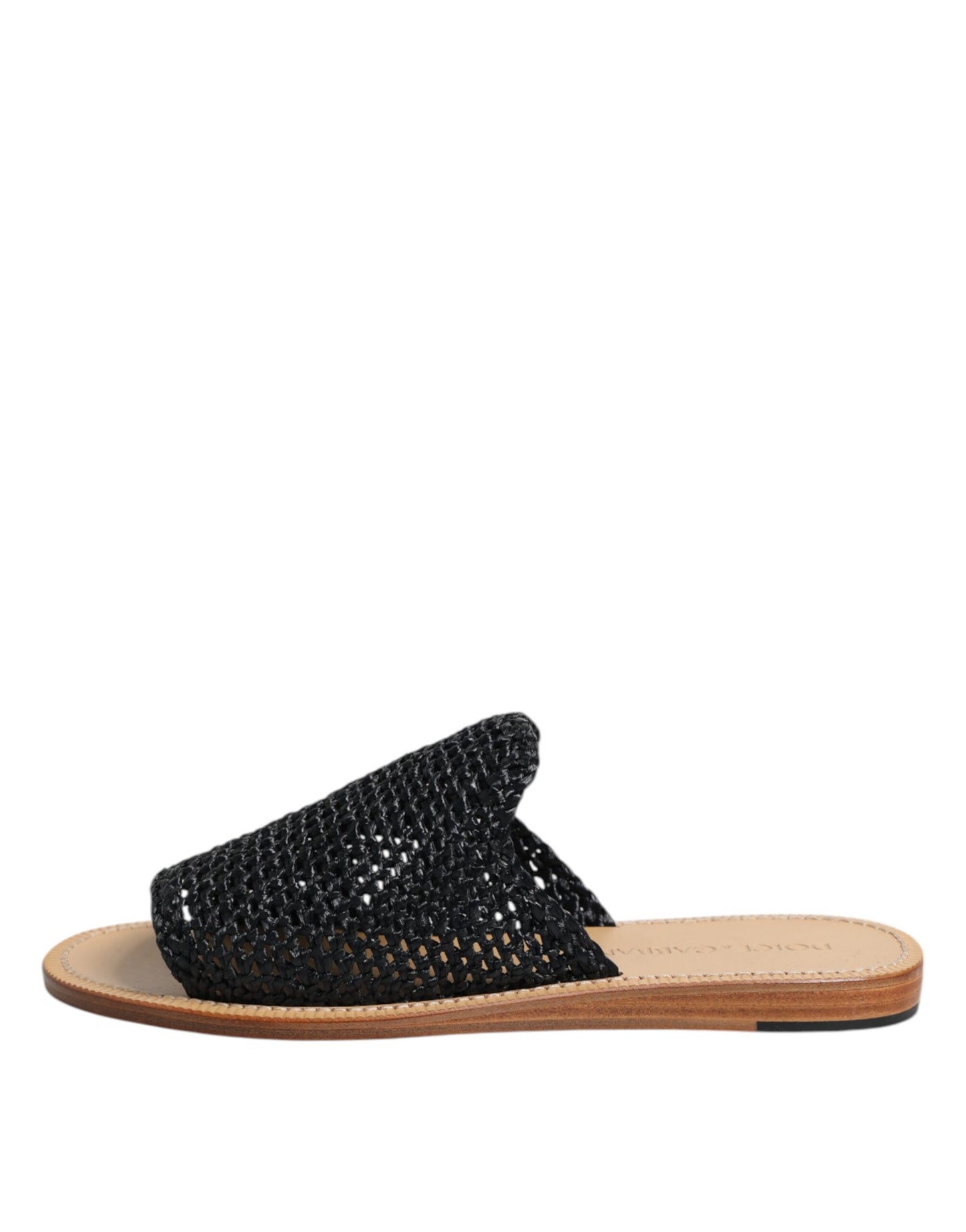 Zapatos Dolce & Gabbana de rafia trenzada monocromática negra