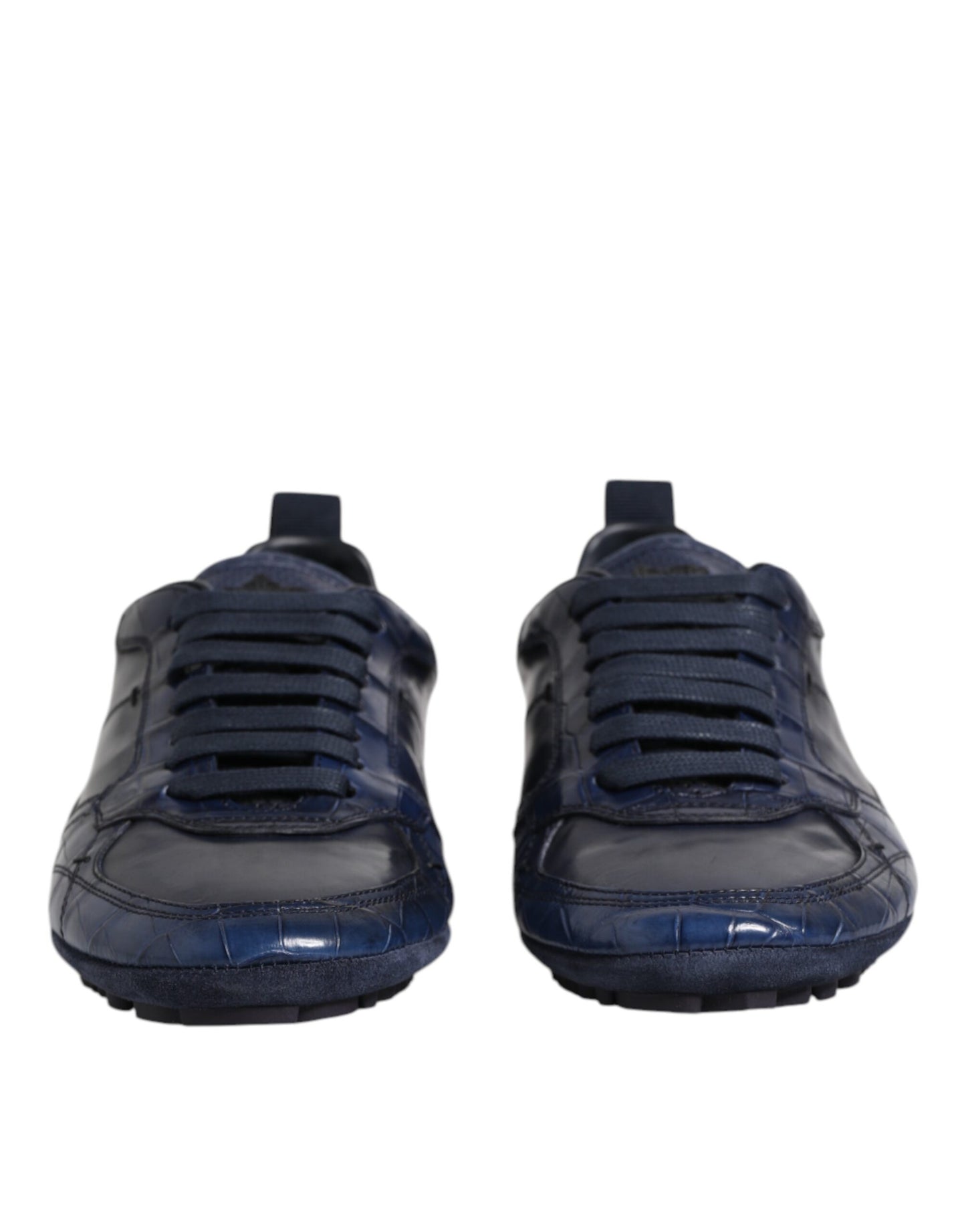 Zapatillas bajas de cuero azul oscuro para hombre Dolce & Gabbana