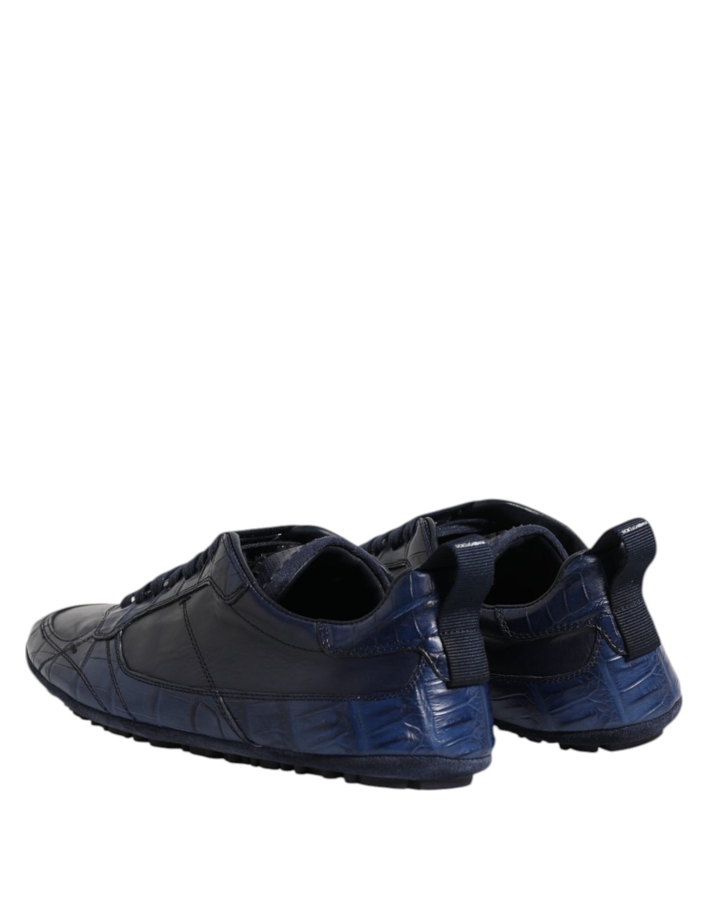 Zapatillas bajas de cuero azul oscuro para hombre Dolce & Gabbana