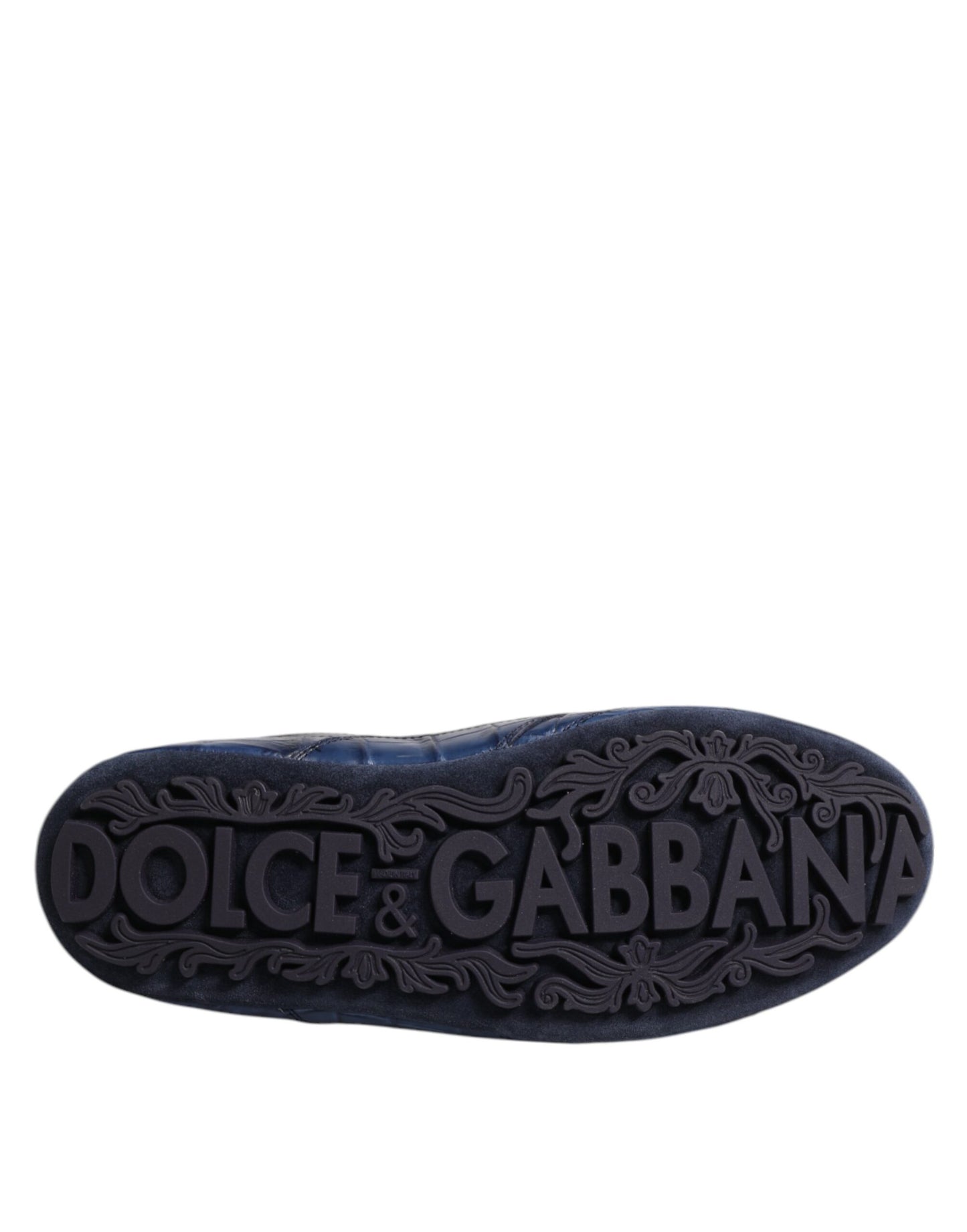 Zapatillas bajas de cuero azul oscuro para hombre Dolce & Gabbana