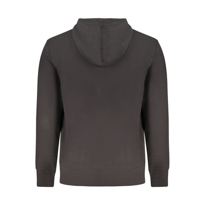 Sudadera con capucha negra de algodón para hombre Calvin Klein
