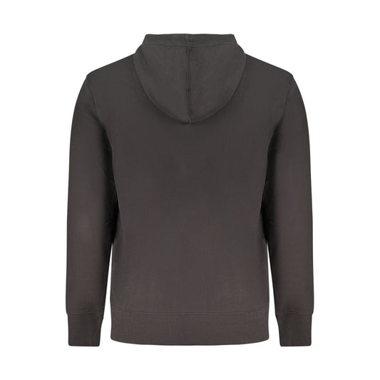 Sudadera con capucha negra de algodón para hombre Calvin Klein