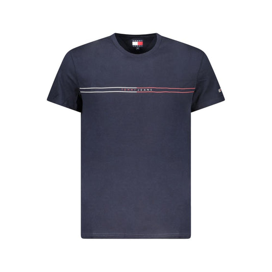 Camiseta de algodón azul para hombre Tommy Hilfiger