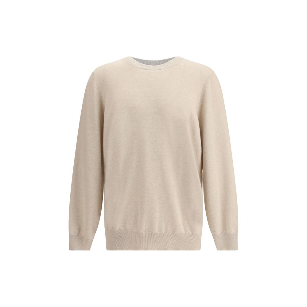 Suéter de cachemira beige Brunello Cucinelli