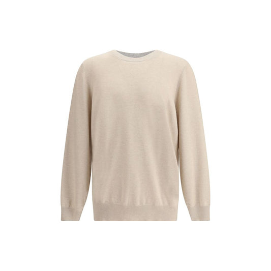 Suéter de cachemira beige Brunello Cucinelli