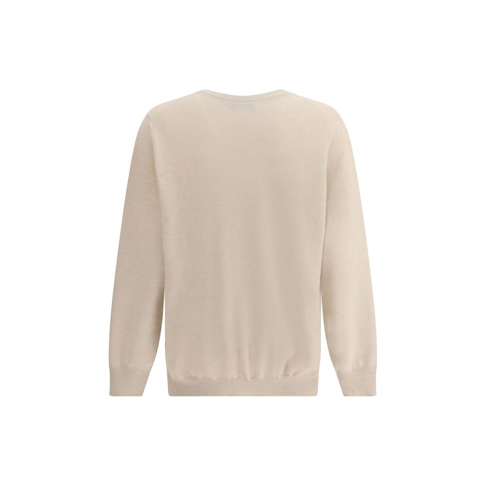 Suéter de cachemira beige Brunello Cucinelli