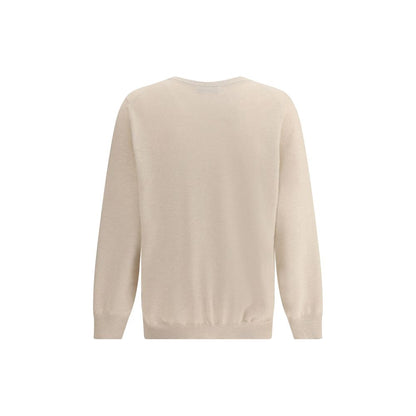 Suéter de cachemira beige Brunello Cucinelli