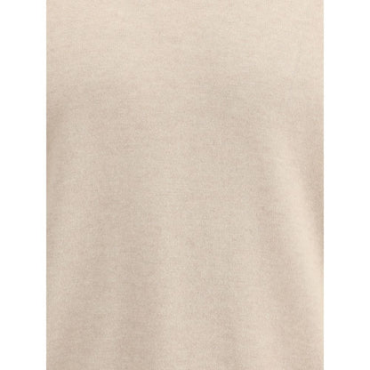 Suéter de cachemira beige Brunello Cucinelli