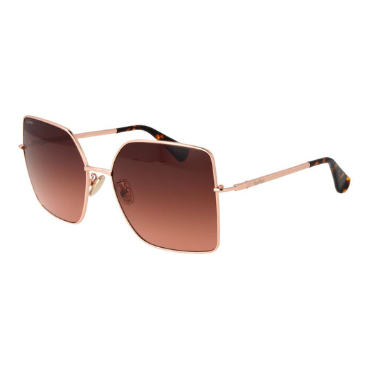 Gafas de sol de metal Max Mara en oro rosa