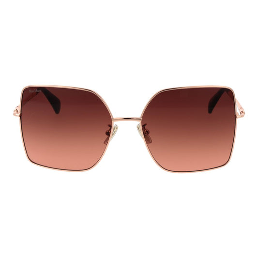 Gafas de sol de metal Max Mara en oro rosa