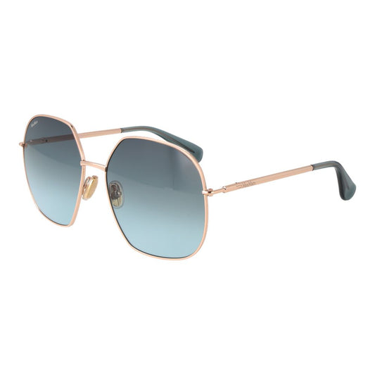 Gafas de sol de metal Max Mara en oro rosa