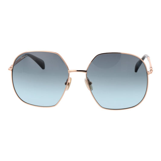 Gafas de sol de metal Max Mara en oro rosa