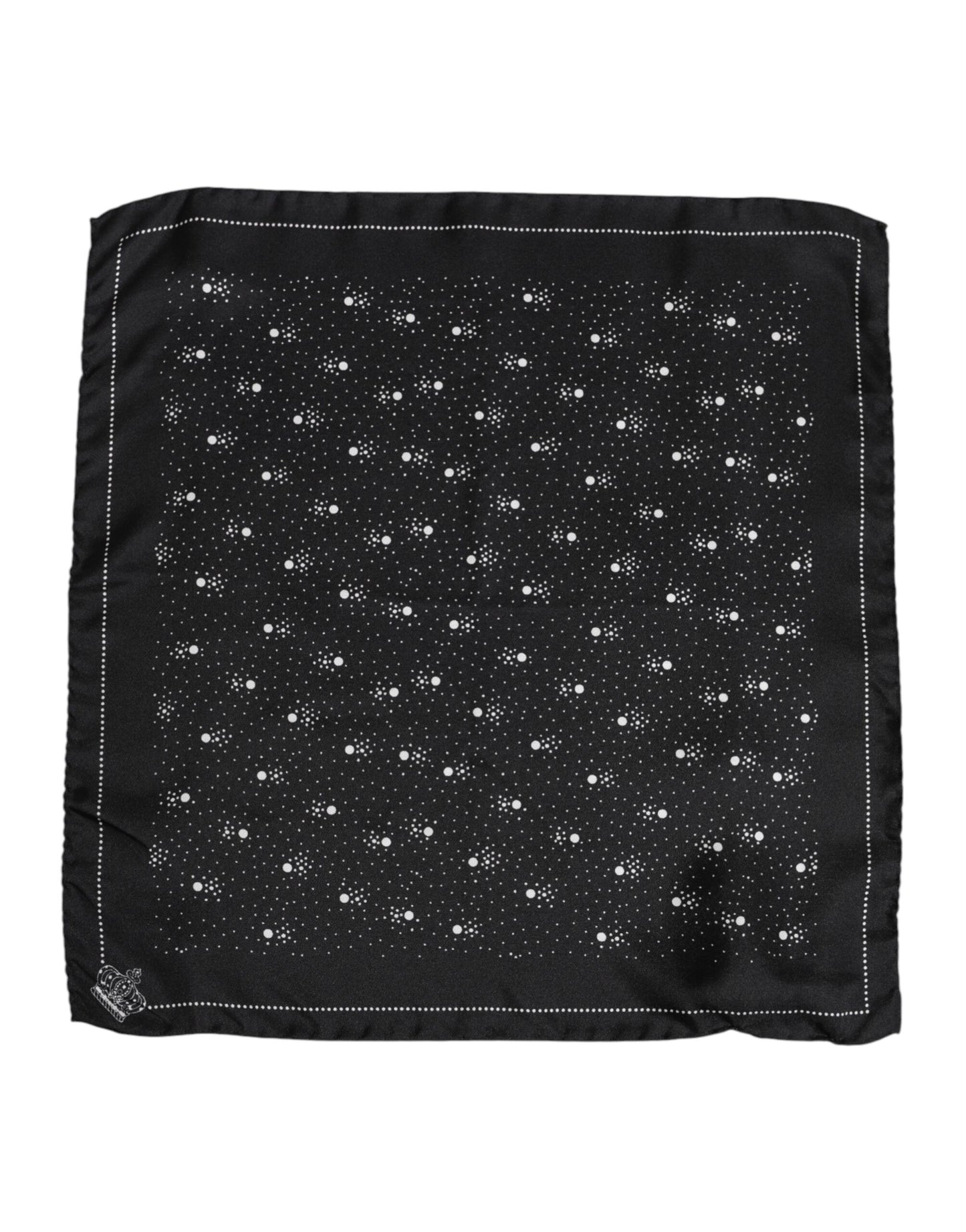 Pañuelo Cuadrado Estampado en Blanco y Negro para Hombre Dolce & Gabbana