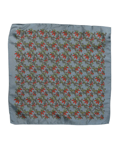 Pañuelo de seda cuadrado Dolce & Gabbana Gray Chilis para hombre