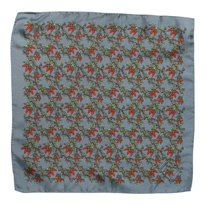 Pañuelo de seda cuadrado Dolce & Gabbana Gray Chilis para hombre