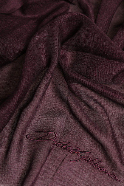 Dolce & Gabbana Bufanda Chal Estola Cuello Cachemir Granate