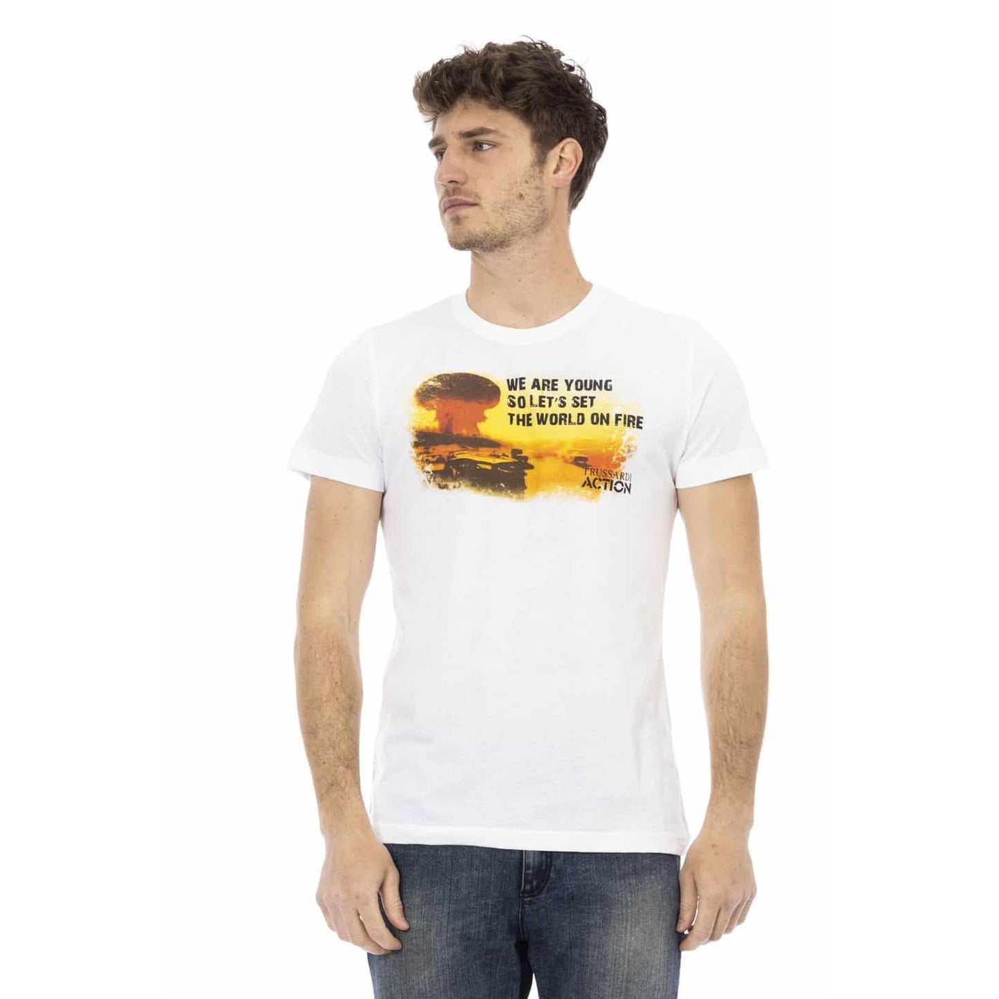 Trussardi Action Men's T-Shirt 90% Cotton