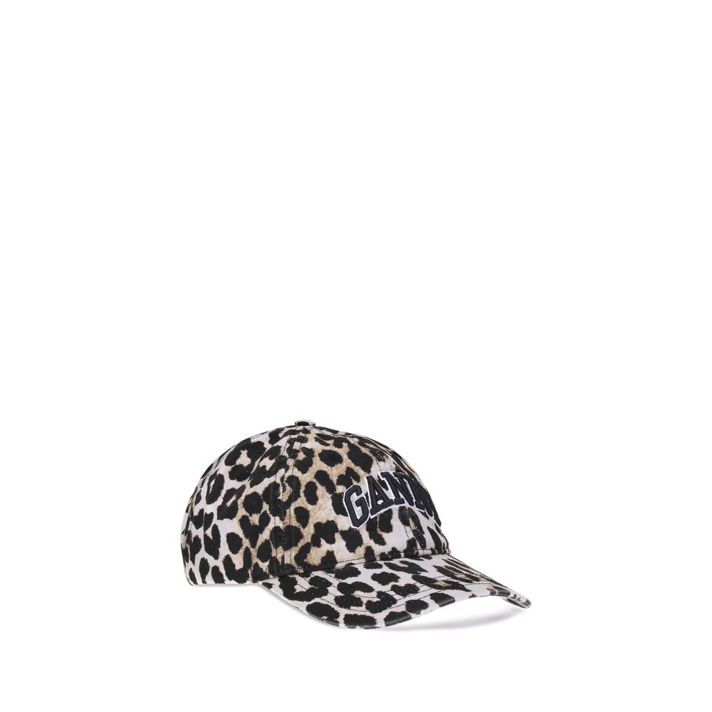 Gorra de algodón multicolor Ganni (gorra de béisbol)