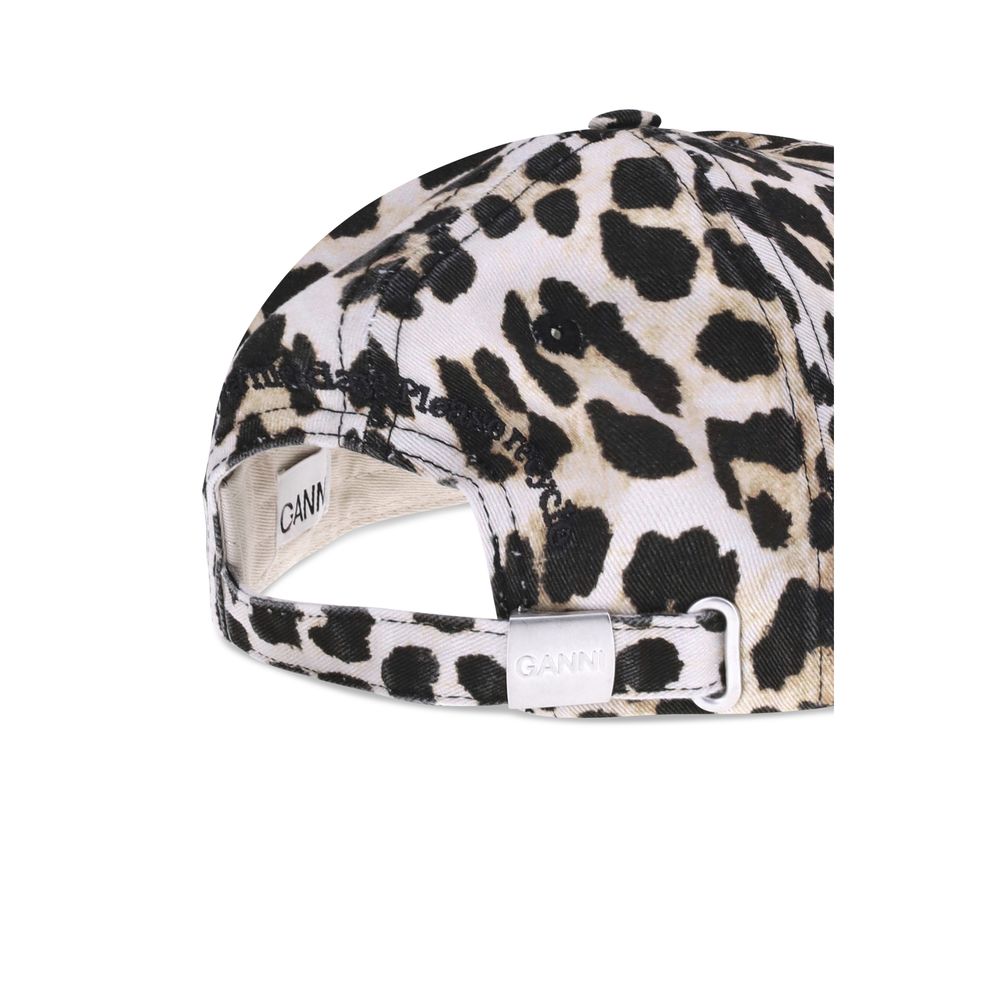 Gorra de algodón multicolor Ganni (gorra de béisbol)