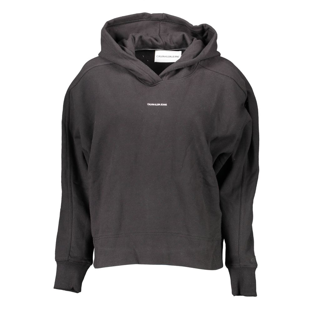Sudadera con Capucha Calvin Klein de Algodón Negro para Mujer
