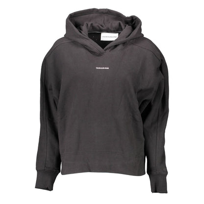 Sudadera con Capucha Calvin Klein de Algodón Negro para Mujer