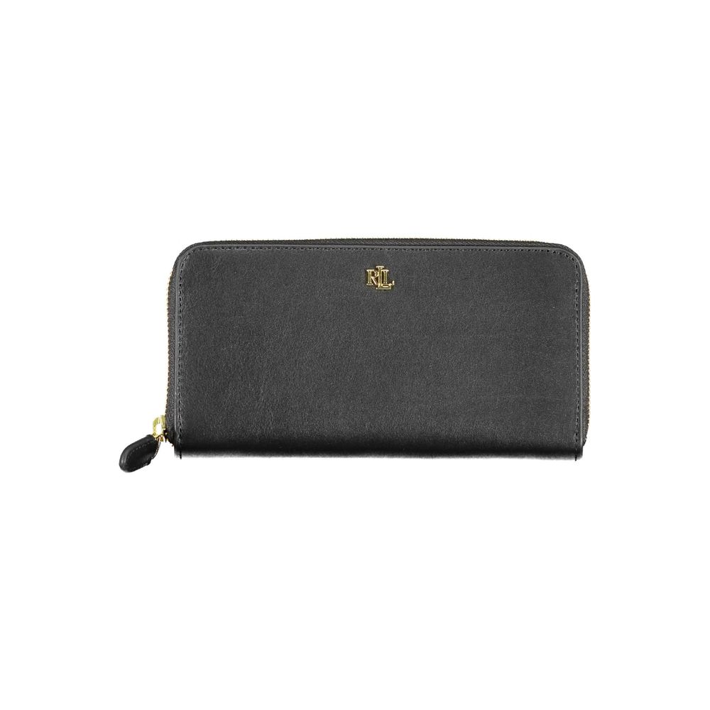 Cartera de cuero negro para mujer Ralph Lauren