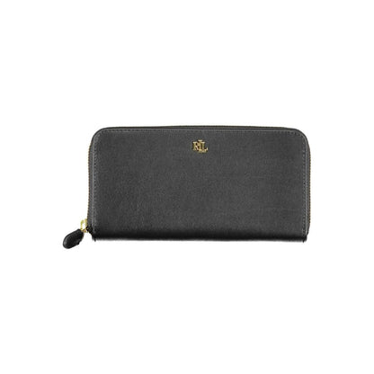 Cartera de cuero negro para mujer Ralph Lauren