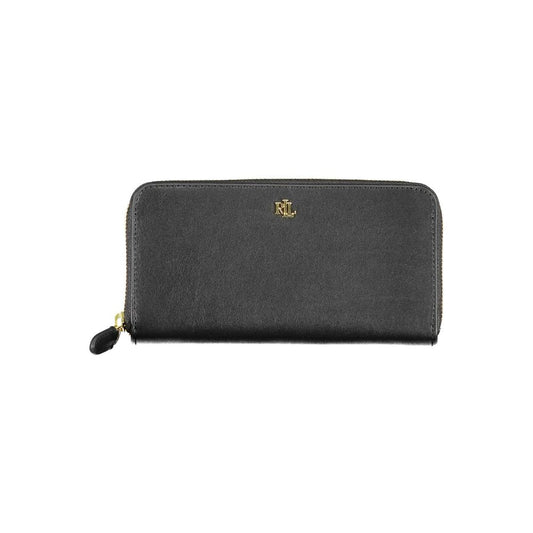 Cartera de cuero negro para mujer Ralph Lauren
