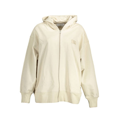 Sudadera de algodón beige para mujer Calvin Klein