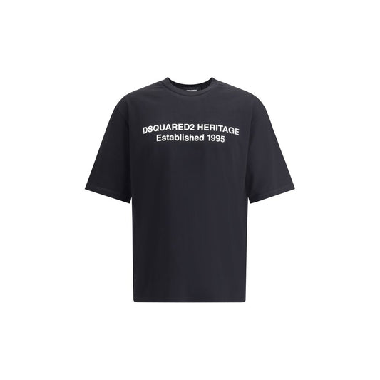 Camiseta de algodón negra Dsquared²
