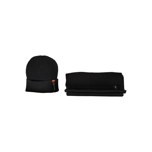 Conjunto de bufanda de algodón negro Calvin Klein para hombre