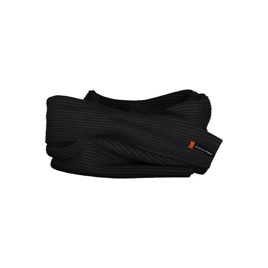 Conjunto de bufanda de algodón negro Calvin Klein para hombre