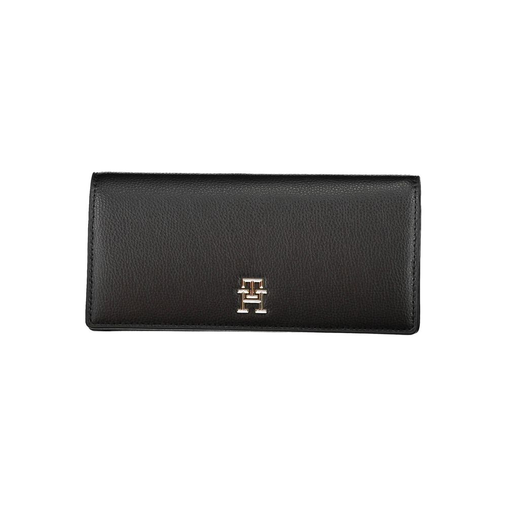 Portefeuille femme Tommy Hilfiger en polyuréthane noir